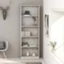 vidaXL Bibliothèque à 5 niveaux Gris béton 60x24x175cm Bois ingénierie - TU