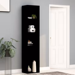 VidaXL 800955, Noir, 5 étagères, Bois, Bois, 400 mm, 300 mm