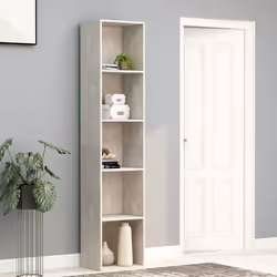vidaXL Bibliothèque Gris béton 40x30x189 cm Bois d’ingénierie - TU