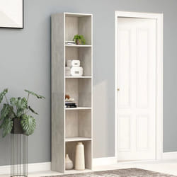 vidaXL Bibliothèque Gris béton 40x30x189 cm Bois d’ingénierie - TU