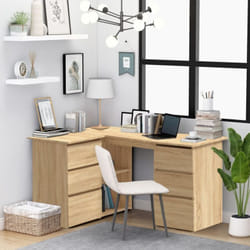 Vidaxl - Bureau d'angle Chêne sonoma 145x100x76 cm Bois d'ingénierie