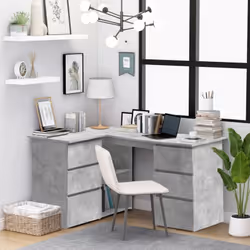 Notre bureau d'angle est un supplément pratique à votre espace d'étude et de travail ! Ce bureau d'ordinateur est fait d'aggl ...