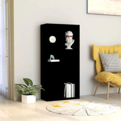 Bibliothèque Noir 50x25x106 cm Bois d'ingénierie Vidaxl