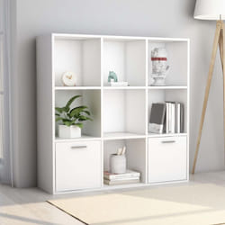 Bibliothèque Blanc 98x30x98 cm Bois d'ingénierie Vidaxl