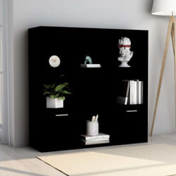 Vidaxl - Bibliothèque Noir 98x30x98 cm Bois d'Äôingénierie
