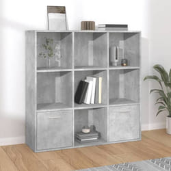 vidaXL Bibliothèque Gris béton 98x30x98 cm Bois d’ingénierie - TU