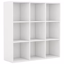 VidaXL 801125, Blanc, 9 étagères, Bois, Bois, 980 mm, 290 mm