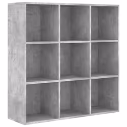 VidaXL 801129, Gris, 9 étagères, Bois, Bois, 980 mm, 290 mm