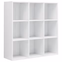 VidaXL 801131, Blanc, 9 étagères, Bois, Bois, 980 mm, 290 mm