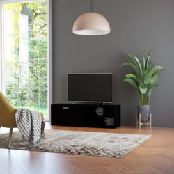 Vidaxl - Meuble tv Noir 120x34x37 cm Bois d'ingénierie