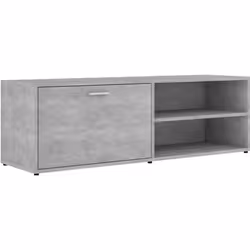 vidaXL Meuble TV Gris béton 120x34x37 cm Bois d’ingénierie