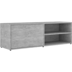 vidaXL Meuble TV Gris béton 120x34x37 cm Bois d’ingénierie