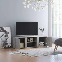 Vidaxl - Meuble tv Gris béton 120x34x37 cm Bois d'ingénierie