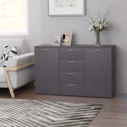 Doté d'un charme minimaliste, ce buffet satisfera vos différentes exigences et sera un complément idéal dans votre pièce. Ave ...