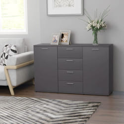 Vidaxl - Buffet Gris 120x35,5x75 cm Bois d'ingénierie