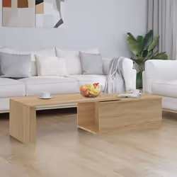 vidaXL Table basse Chêne sonoma 150x50x35 cm Bois d’ingénierie - TU