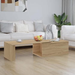 vidaXL Table basse Chêne sonoma 150x50x35 cm Bois d’ingénierie - TU