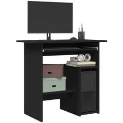vidaXL Bureau Noir 80x45x74 cm Bois d’ingénierie