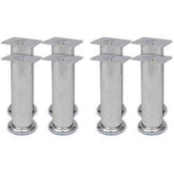 Vidaxl - Pieds ronds de canapé 8 pcs Chrome 180 mm