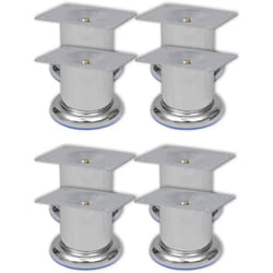 Vidaxl - Pieds ronds de canapé 8 pcs Chrome 60 mm