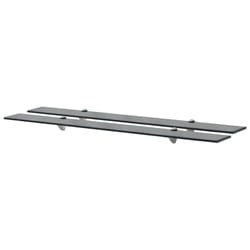 VidaXL 3051509 étagères Verre trempé, Zinc Noir