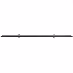 VidaXL 3051509 étagères Verre trempé, Zinc Noir