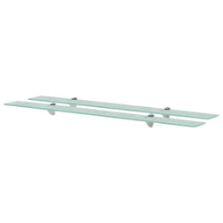 VidaXL 3051525 étagères Verre trempé, Zinc Transparent