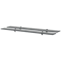 VidaXL 3051533 étagères Verre trempé, Zinc Noir