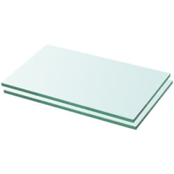 vidaXL Panneaux d'étagère 2 pcs Verre Transparent 30 x 12 cm