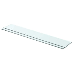 vidaXL Panneaux d'étagère 2 pcs Verre Transparent 80 x 12 cm