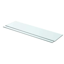 vidaXL Panneaux d'Étagère - Verre Transparent, 2 pièces, 80x20 cm