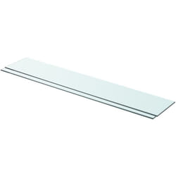 Panneaux d'étagère 2 pcs Verre Transparent 90 x 15 cm vidaXL