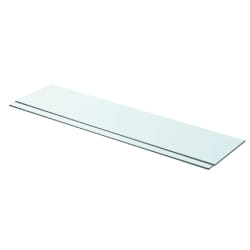 vidaXL Panneaux d'étagère 2 pcs Verre Transparent 90 x 20 cm