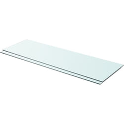 vidaXL Panneaux d'étagère 2 pcs Verre Transparent 90 x 30 cm
