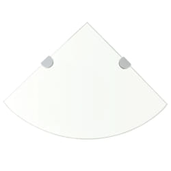 vidaXL Étagères d'angle avec supports - Verre transparent