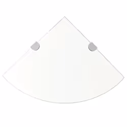 vidaXL Étagères d'angle 2 pcs et supports Verre Transparent 35x35 cm - TU