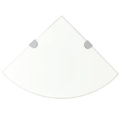 vidaXL Étagères d'angle 2 pcs et supports Verre Transparent 35x35 cm - TU