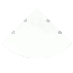 vidaXL Étagères d'angle 2 pcs et supports Verre Transparent 45x45 cm - TU