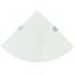 vidaXL Étagères d'angle 2 pcs et supports chromés Verre Blanc 25x25 cm