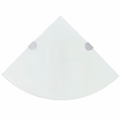 vidaXL Étagères d'angle 2 pcs et supports chromés Verre Blanc 35x35 cm - TU