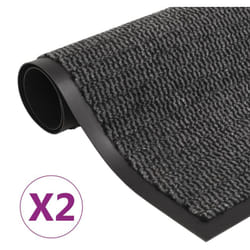 vidaXL Paillassons rectangulaires 2 pcs 80 x 120 cm Anthracite