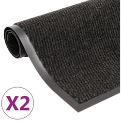 Vidaxl - Paillassons rectangulaires 2 pcs 90 x 150 cm Noir