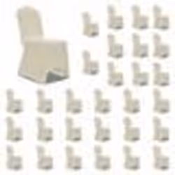 vidaXL Housses élastiques de chaise Crème 30 pcs