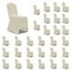 vidaXL Housses élastiques de chaise Crème 30 pcs