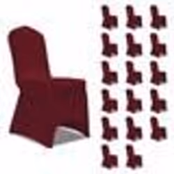 vidaXL Housses élastiques de chaise Bordeaux 18 pcs