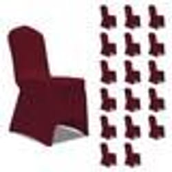vidaXL Housses élastiques de chaise Bordeaux 18 pcs
