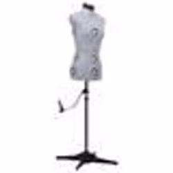vidaXL Mannequin de robe ajustable pour femme Gris S Taille 33-40 - TU