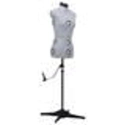 vidaXL Mannequin de robe ajustable pour femme Gris S Taille 33-40 - TU