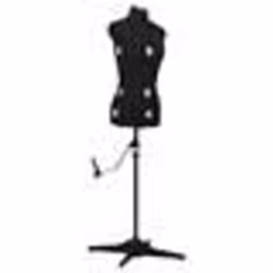 vidaXL Mannequin de robe ajustable pour femme Noir S Taille 33-40 - TU