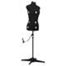 vidaXL Mannequin de robe ajustable pour femme Noir S Taille 33-40 - TU